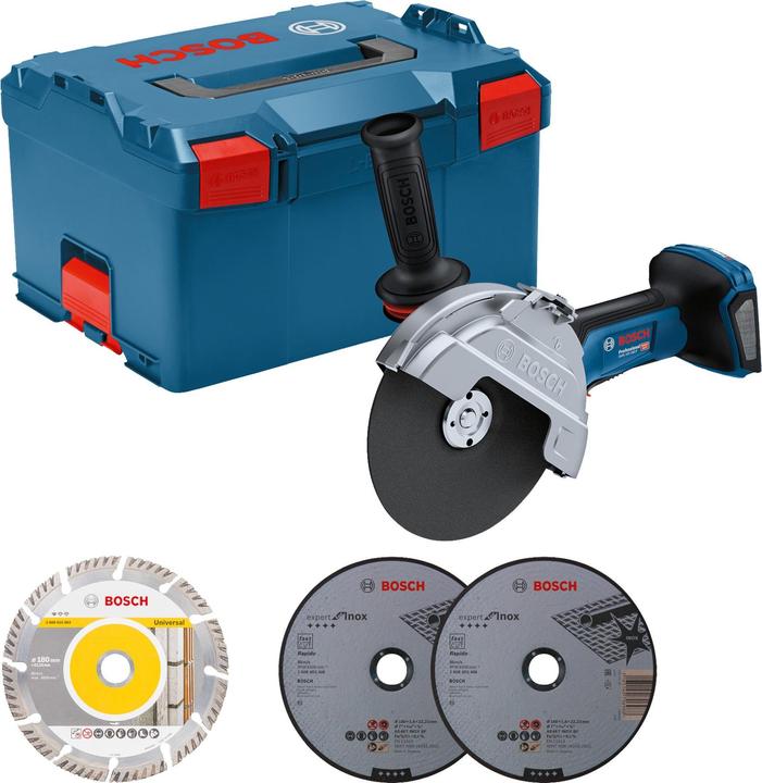 Bosch Professional GWS 18V-180 P L-BOXX (180 mm)