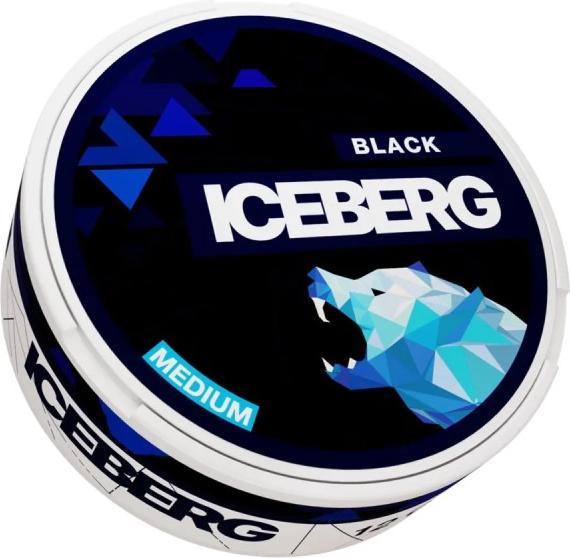 Produktbild Iceberg Snus MEDIUM - Black 12g (Nicotine Pouches, 20 mg)