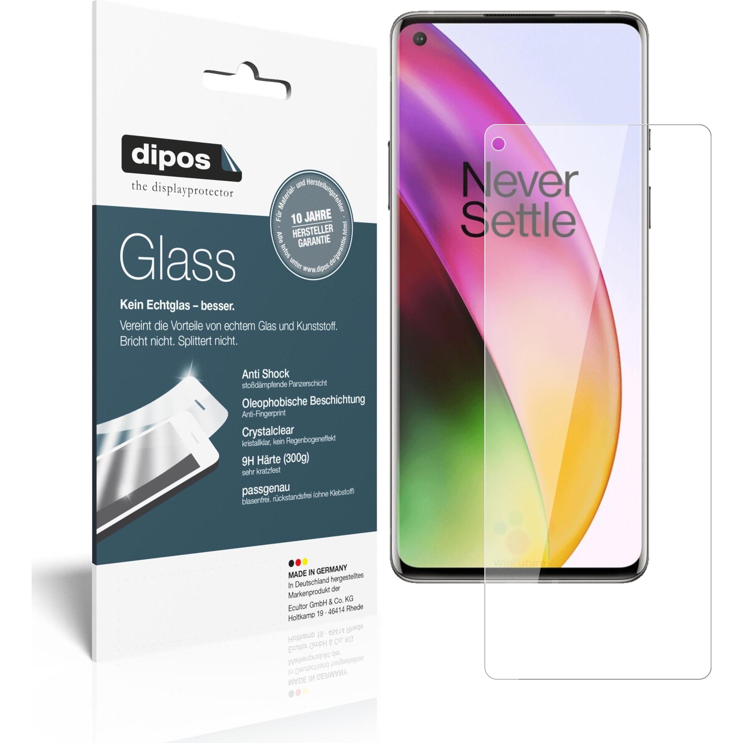 Dipos Displayschutz Anti-Shock (2 Stück, OnePlus 8 Pro), Smartphone Schutzfolie, Transparent