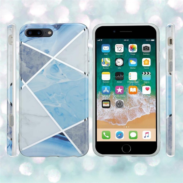 Produktbild Cadorabo IMD TPU Bunter Marmor Cover (Apple iPhone 7 Plus, Apple iPhone 7s Plus)