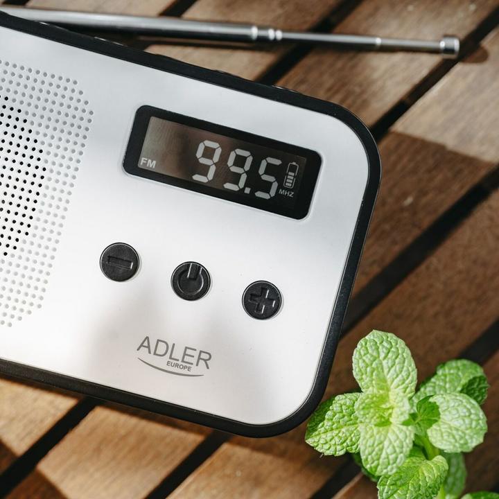 Actual product image Adler Interactive solution | Digital radio PLL AM/FM | AD 1907 | Alarm function | White/Black (AM, FM)