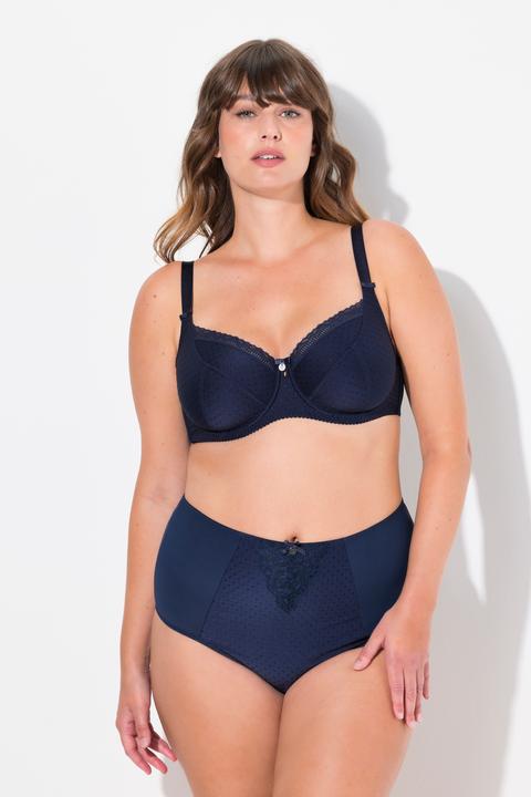 Produktbild Ulla Popken Bügel-BH, Jacquard, Spitzenkante, Cup C - G (85 C)