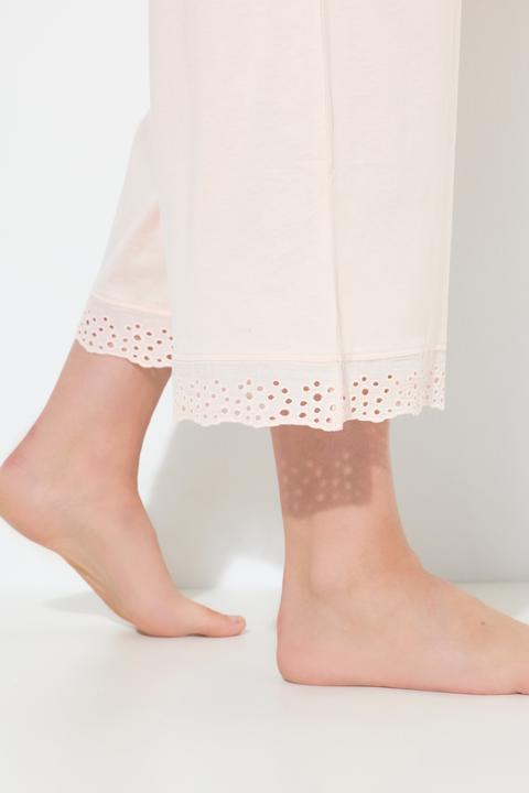 Image du produit Ulla Popken Pyjama en modal, avec broderie ajourée, col en V et manches courtes (50, 52)