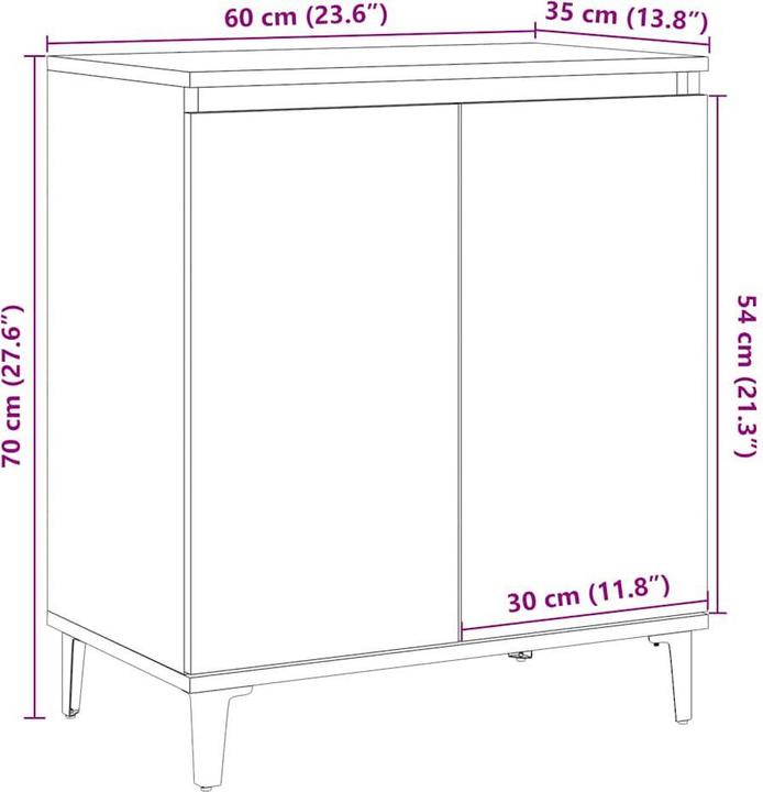 Produktbild vidaXL Sideboard (60 x 35 x 70 cm)