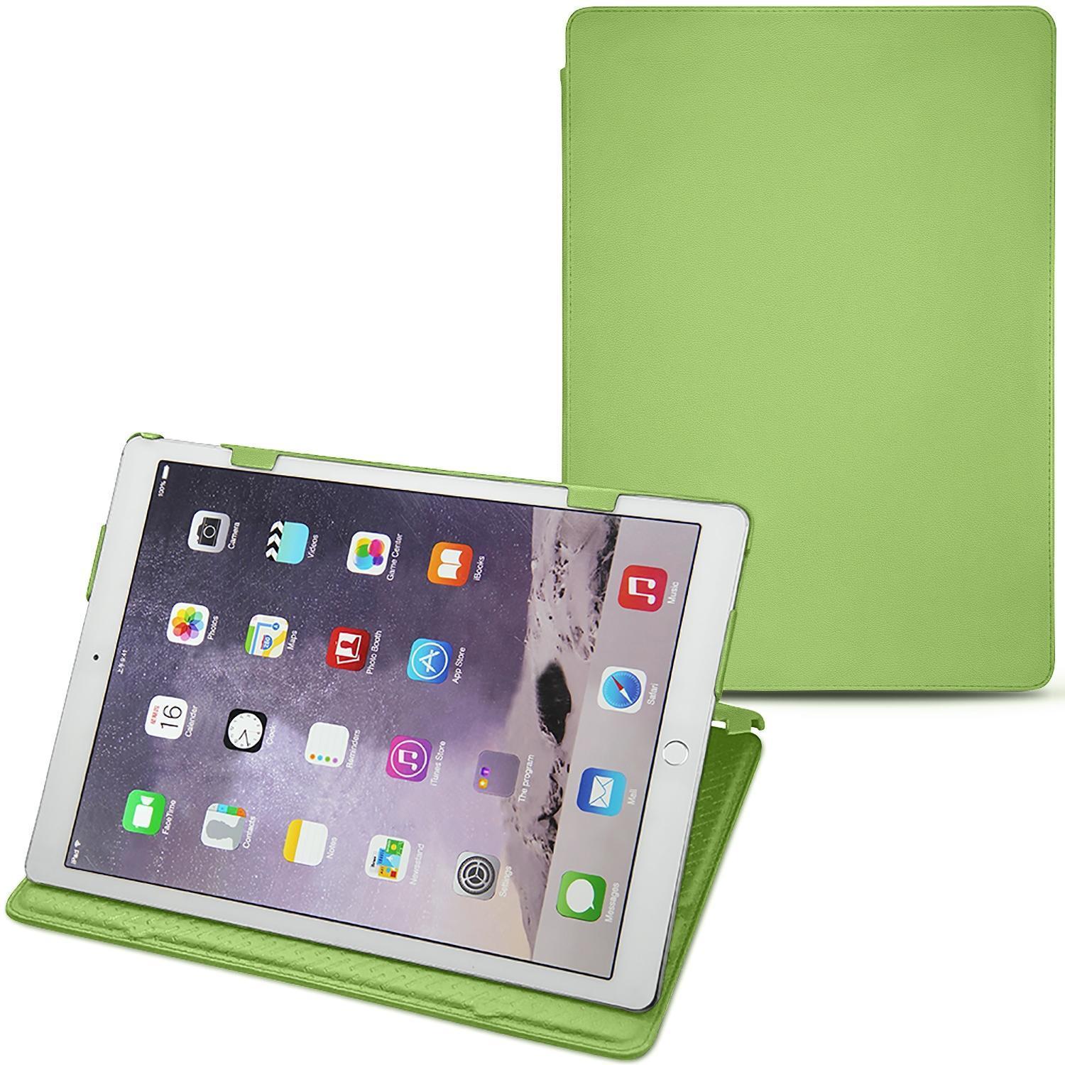Noreve Lederschutzhülle horizontal (iPad Pro 12.9), Tablet Hülle, Grün