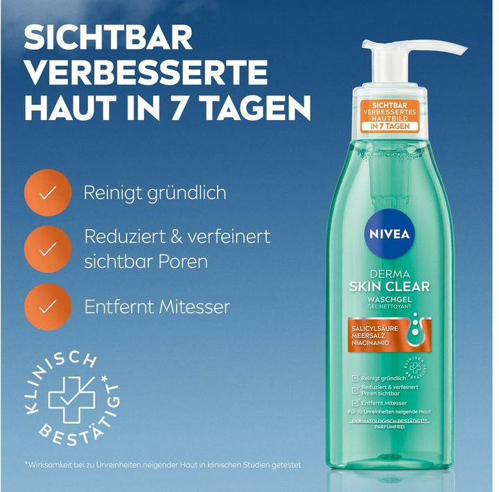 Produktbild NIVEA Derma Skin Clear Waschgel (Reinigungsgel, 150 ml)