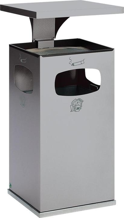 Produktbild VAR Kombi-Ascher silber 3fach72l incl. Inneneimer