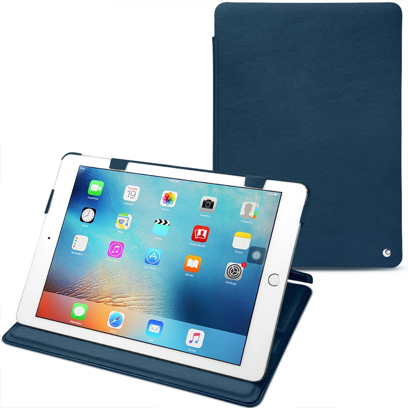 Noreve Lederschutzhülle horizontal (iPad Pro 9.7 2016 (1. Gen)), Tablet Hülle, Blau