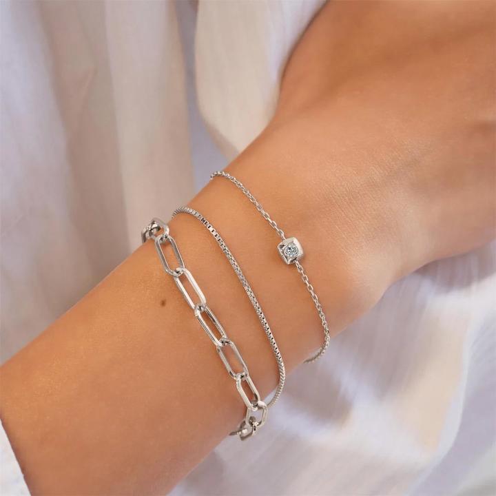 Immagine prodotto Ania Haie Silver Modern Bezel Set Solitaire Armband (925 Argento, Argento, Argento 925, Argento 925)