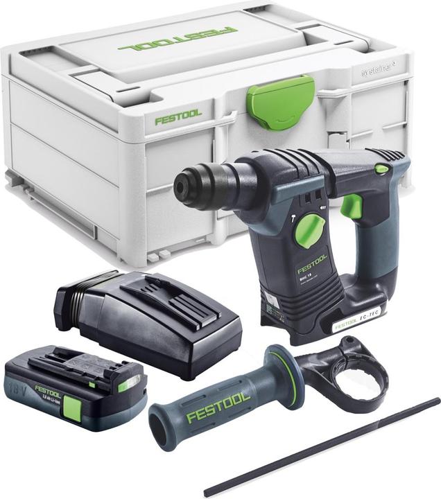 Produktbild Festool BHC 18-Basic Akku Bohrhammer 18 V 1,8 J SDS Plus Brushless + 1x Akku 3,0 Ah + Ladegerät +