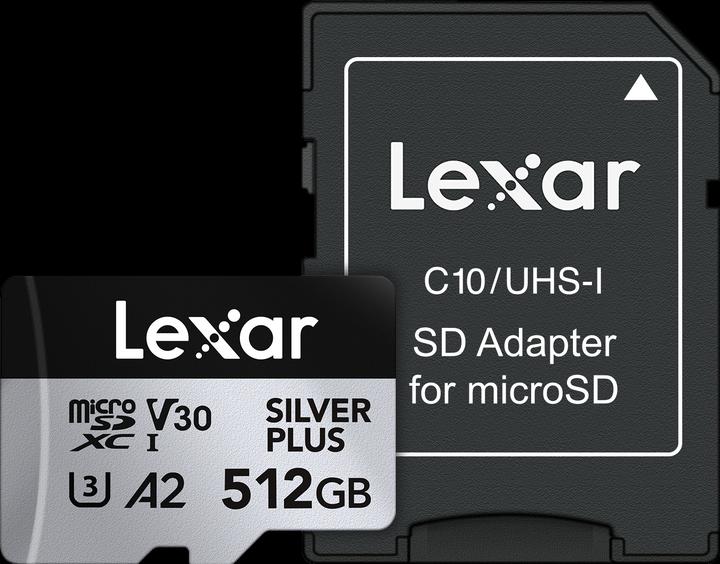Immagine prodotto Lexar Professional Silver Plus (512 GB, microSDXC, U3, UHS-I)