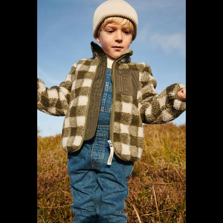 Produktbild Liewood Fleecejacke Nolan Check Army Brown / Dark Sandy (128)