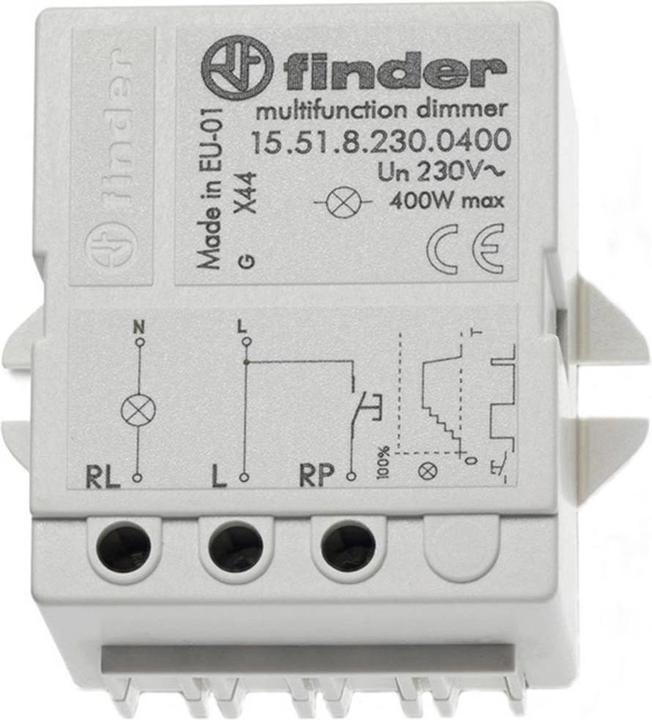 Image du produit Finder Interrupteur à impulsion avec variateur, série 15.51.8.230 15.51.8.230.0400 230 V/AC 1 contact