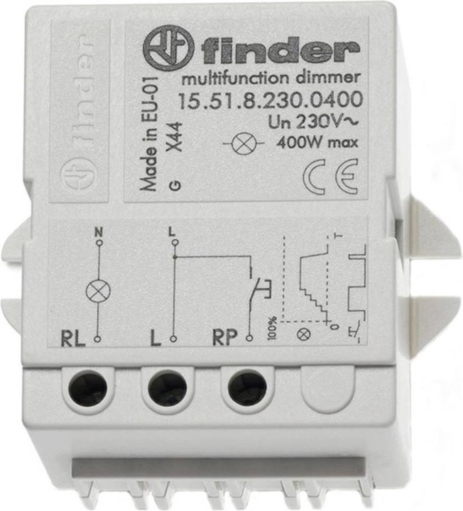 Actual product image Finder Impulse switch with dimmer, series 15.51.8.230 15.51.8.230.0400 230 V/AC 1 NO contact/dimmer 230 V/