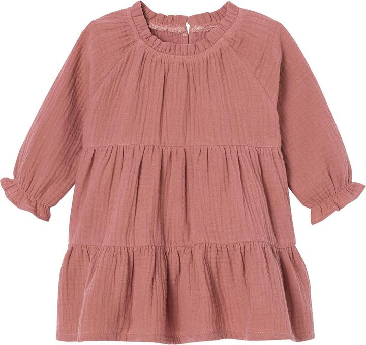 Image du produit Vertbaudet Mädchen Baby Volantkleid aus Baumwollmusselin (92)