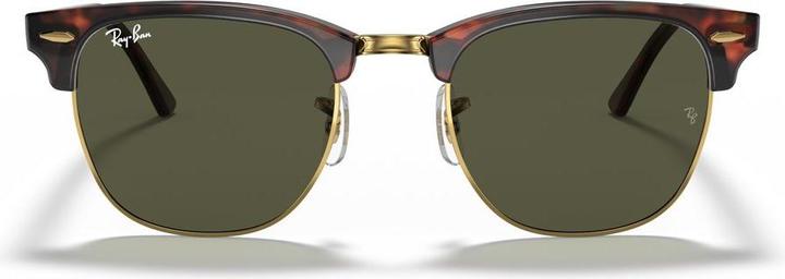 Actual product image Ray Ban CLUBMASTER RB3016 green on mock tortoise /arista M