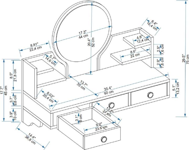 Image du produit Kalune Design Kaisley (36.80 x 36.80 x 75 cm)