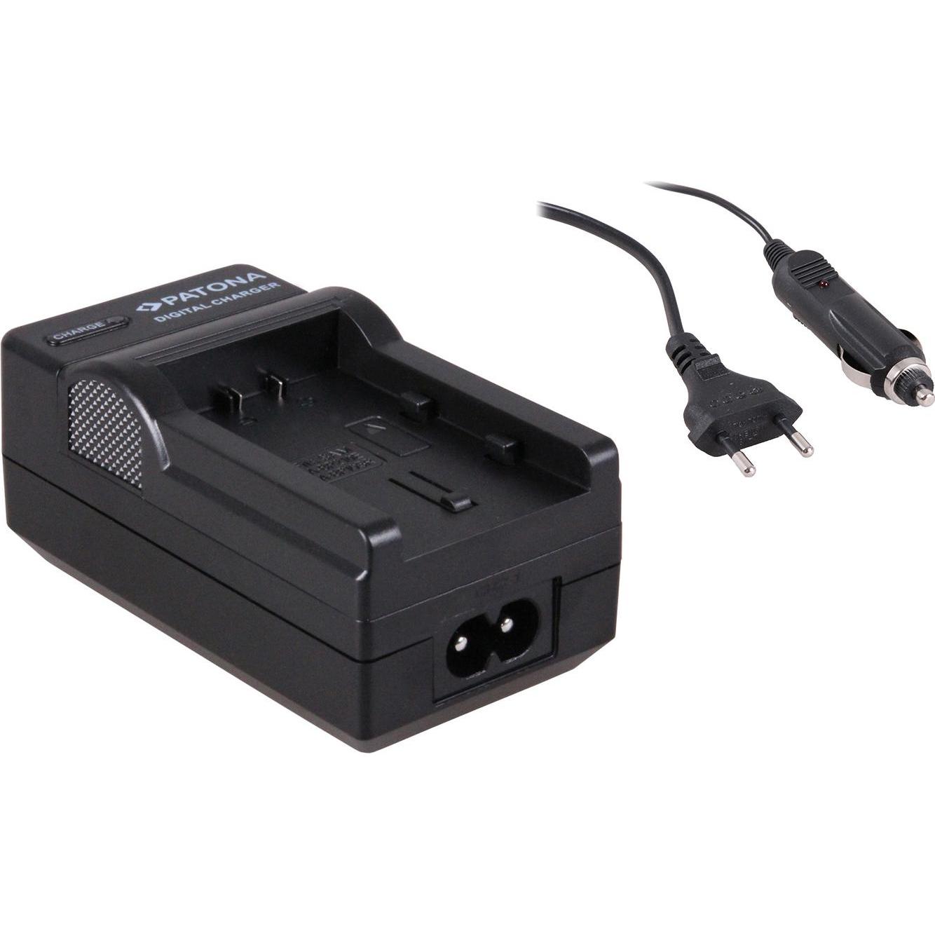 Patona Caricabatterie 2in1 per Samsung BP210E SMX-F40 SMX-F40RP SMX-F44 (Caricabatterie per fotocamere), Alimentatore fotocamera