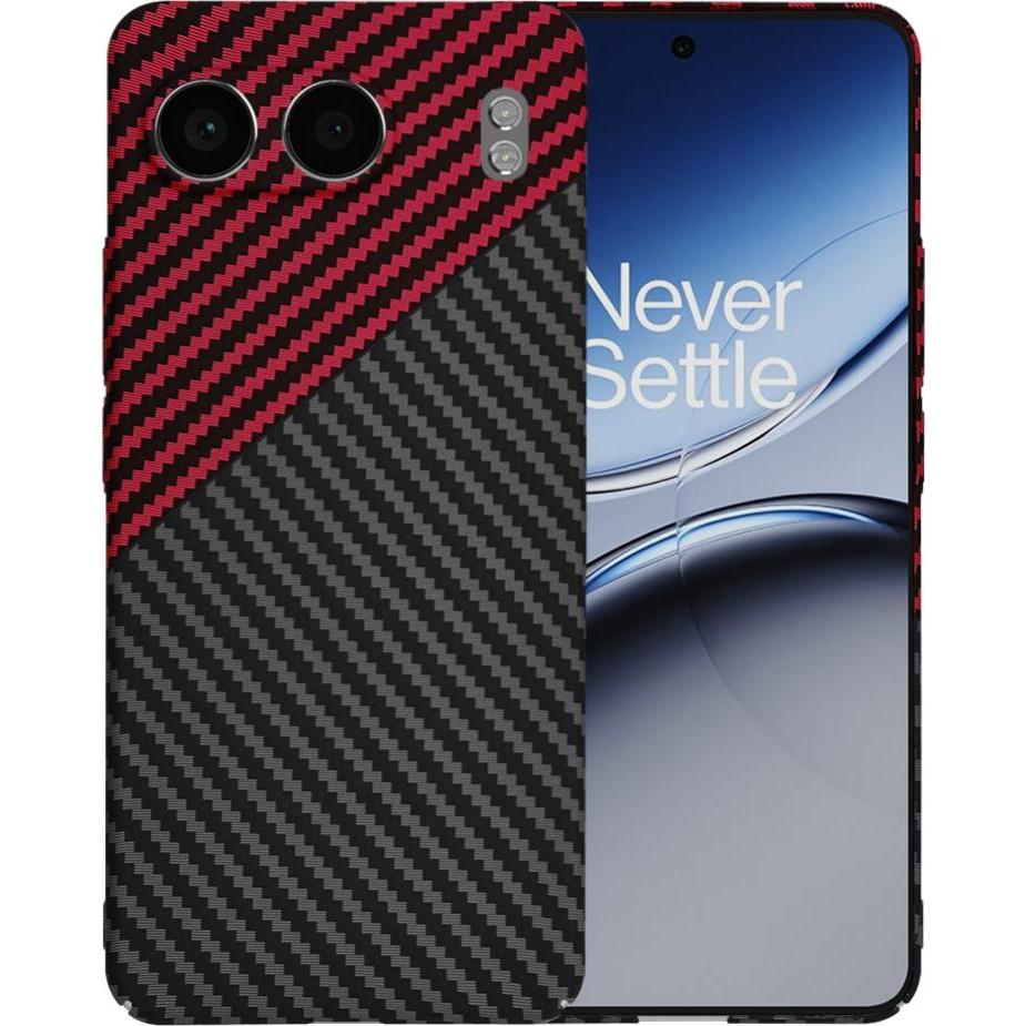Techsuit - Carbonite FiberShell - OnePlus Nord 4 - Red Vortex (OnePlus Nord 4), Smartphone Hülle, Rot