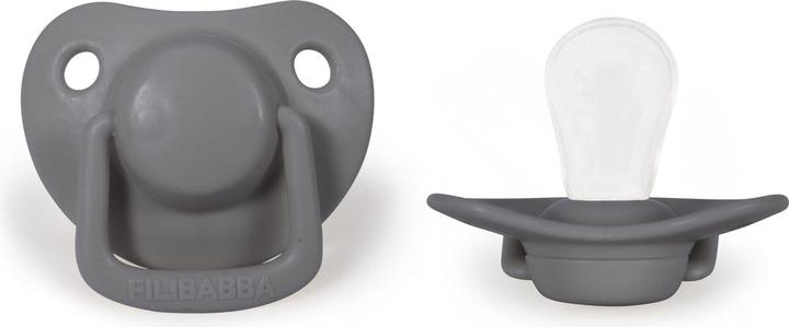 Filibabba Schnuller 2er Pack - Dark Grey 0-6 Monate (2x, 0 - 6 Monate)