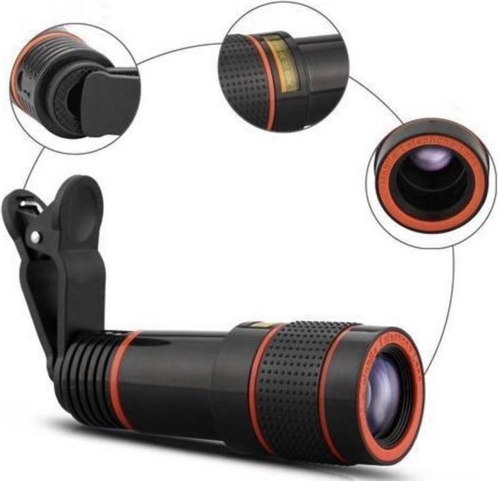 Actual product image JTI Telescopic lens for smartphone with 8x zoom