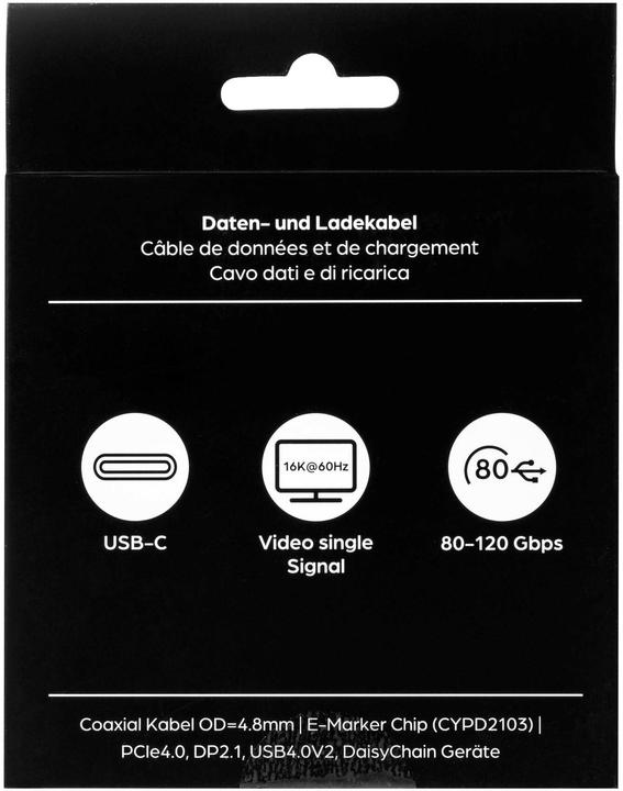 Produktbild Onit Thunderbolt-5-Kabel USB C - USB C (1 m, USB 4.0, 240 W)