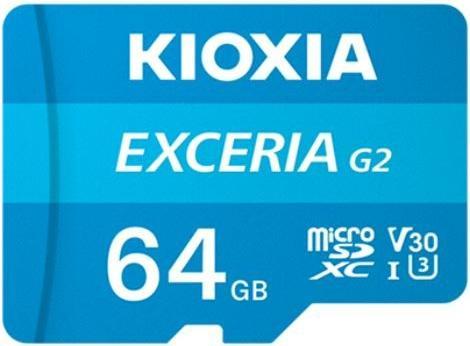Produktbild Kioxia Exceria Gen2 microSDXC 64GB UHS-I U3 V30 (64 GB, microSDHC, U3, UHS-III)