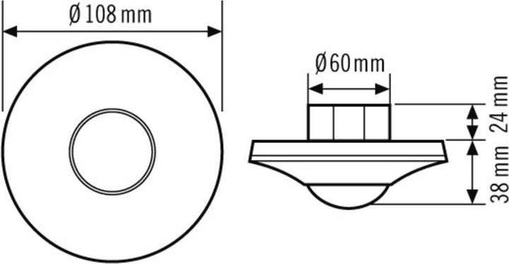Produktbild Esylux Loftstilstedevaerelsessensor PD-C 360i/8 BK (8 m)