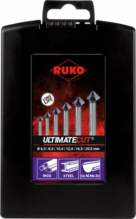 Actual product image Ruko Countersink set (6.3 mm, 8.3 mm, 10.4 mm, 12.4 mm, 16.5 mm, 20.5 mm)