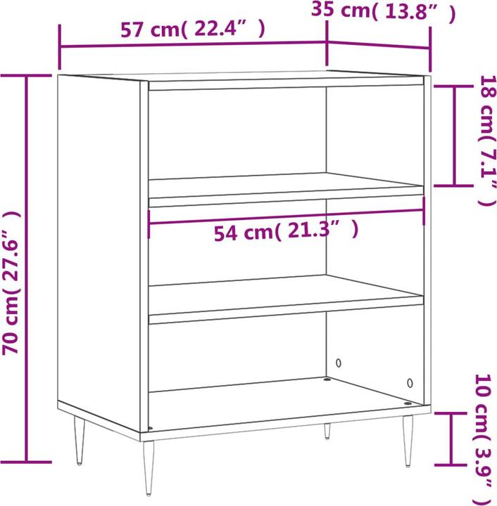 Image du produit vidaXL Sideboard (57 x 35 x 70 cm)