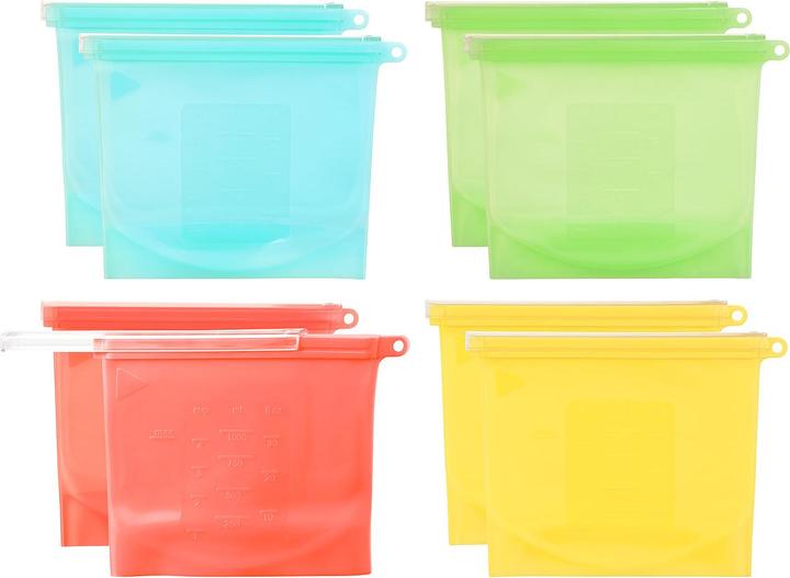 Immagine prodotto Rosenstein & Söhne Set di 8 sacchetti in silicone per alimenti (8 x)