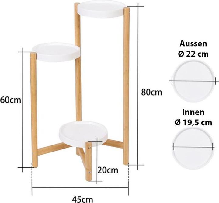 Actual product image Hermex Flower Stand Plant Stand Shelf Holder Stair Rack Flower Table