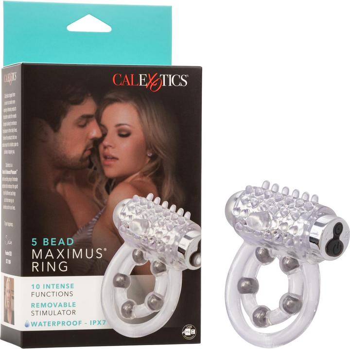 Productafbeelding CalExotics Maximus penisring met vibrerende kralen (5 cm)