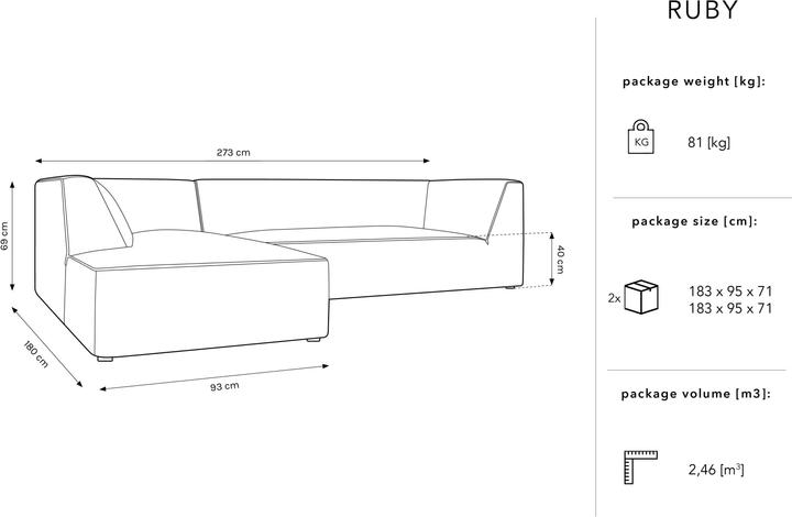 Actual product image Micadoni Ruby (Corner sofa)