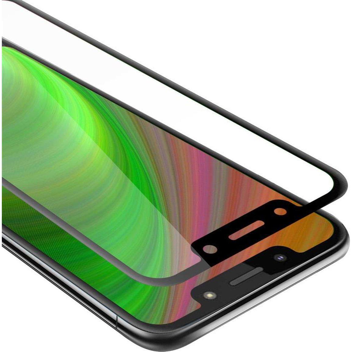 Cadorabo Vollbild Displayschutzglas (1 Stück, Motorola Moto G7 Play), Smartphone Schutzfolie, Schwarz