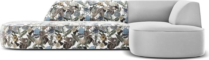 Garden Light Blue Pattern, Light Grey