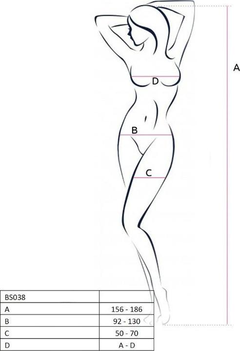 Actual product image Passion Woman Bs038 Bodystocking Red One Size (One size)