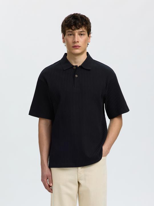Produktbild Selected Geripptes Relaxed Fit Poloshirt (S)