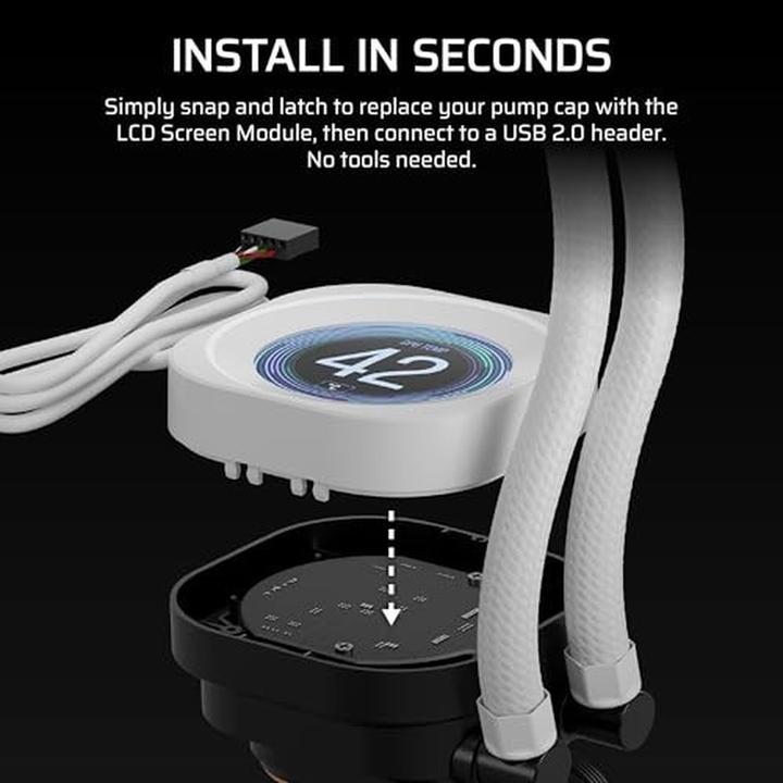 Produktbild Corsair NAUTILUS LCD Module, White