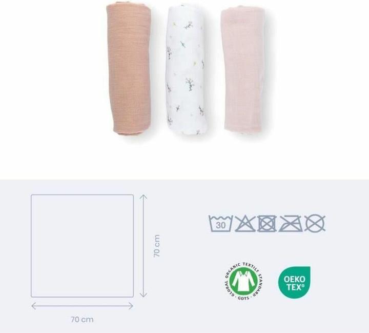 Immagine prodotto Doomoo Mulltücher 3er Pack (70 cm, 70 cm)
