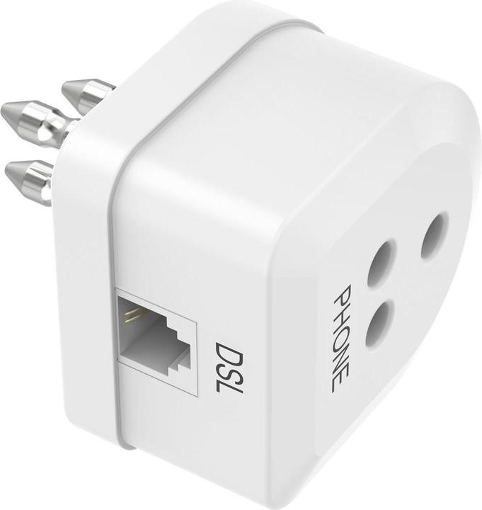 Actual product image Hama ADSL filter three-pin plug / three-pin socket and 6p4c jack socket