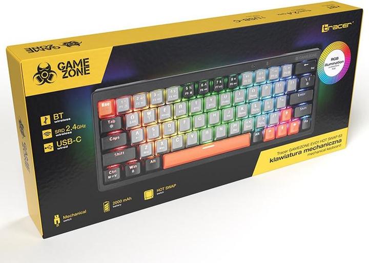 Image du produit Tracer GameZone Evo1 Hot SWAP 63 szara (US, Filaire)
