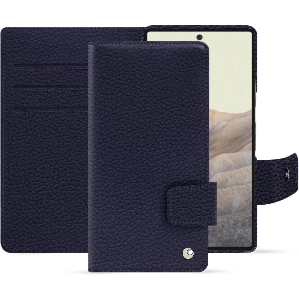 Noreve Lederschutzhülle Wallet (Google Pixel 7 Pro), Smartphone Hülle, Violett