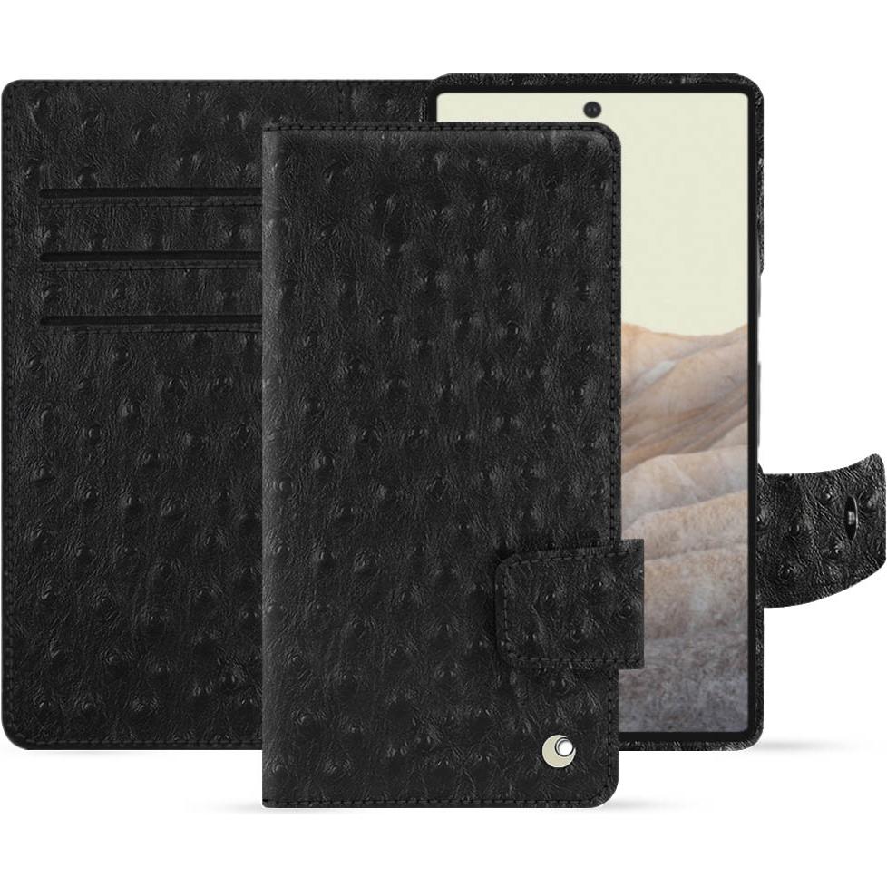 Noreve Lederschutzhülle Wallet (Google Pixel 7 Pro), Smartphone Hülle, Schwarz