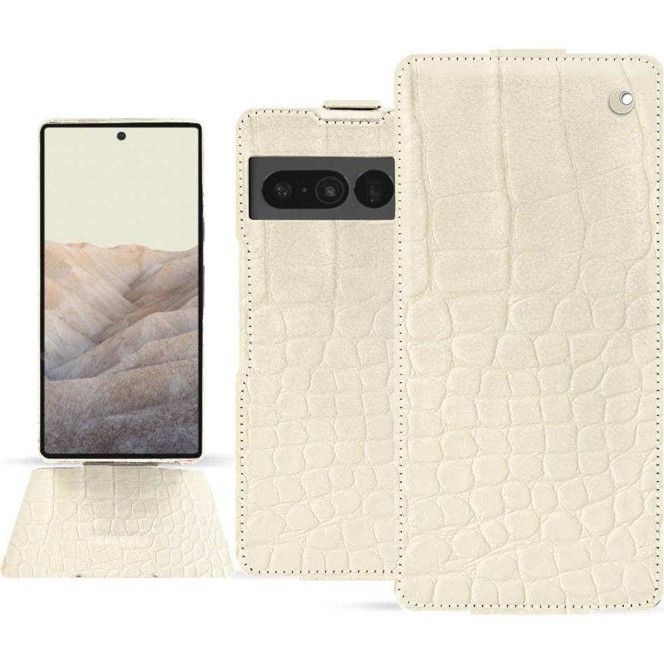 Thumbnail - Noreve Lederschutzhülle vertikal (Google Pixel 7 Pro), Smartphone Hülle, Beige