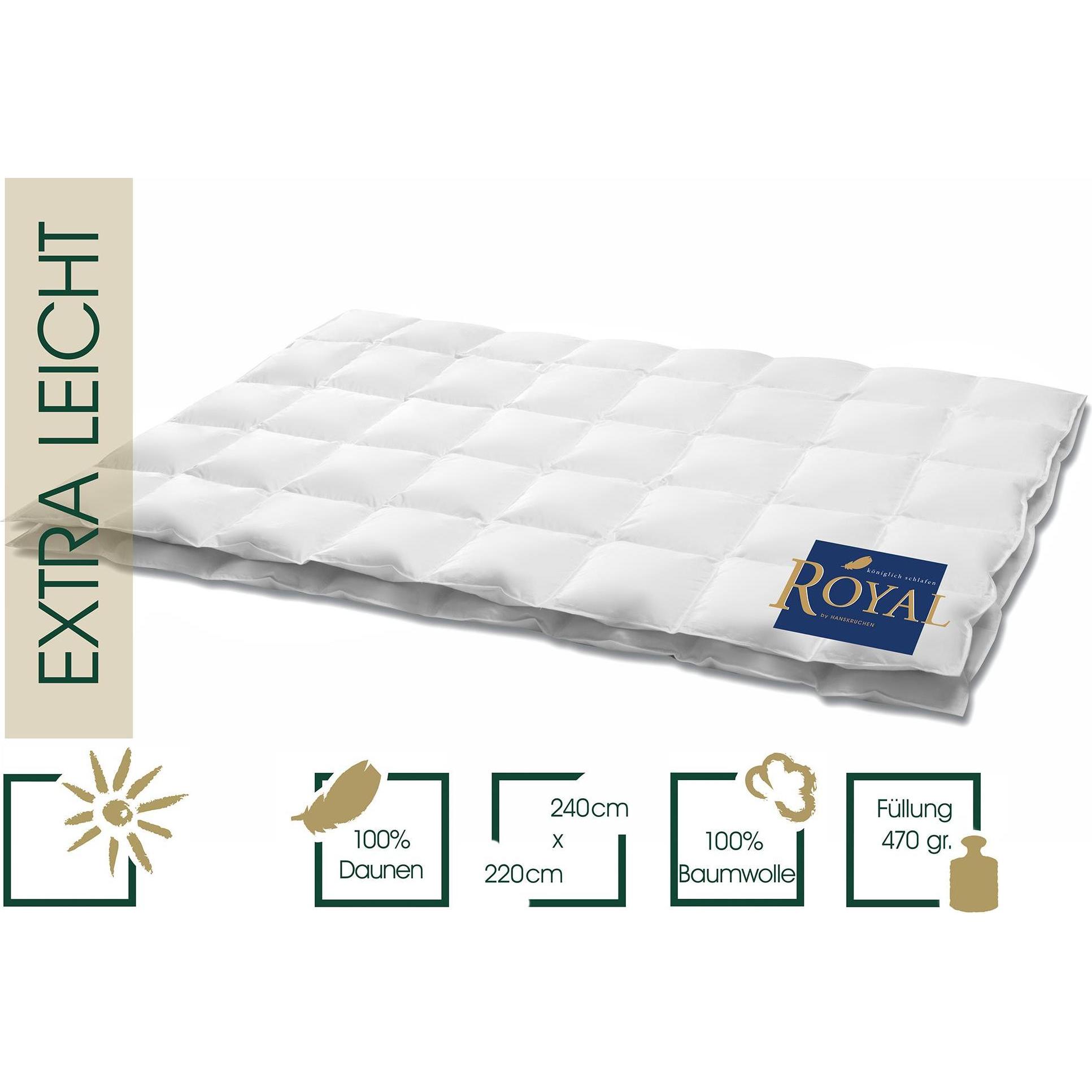 Thumbnail - Hanskruchen, Duvet, Royal (470 g, 240 x 220 cm)