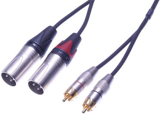 Image du produit Contrik Câble stéréo cinch vers 2 x XLR mâle (0.50 m, RCA)