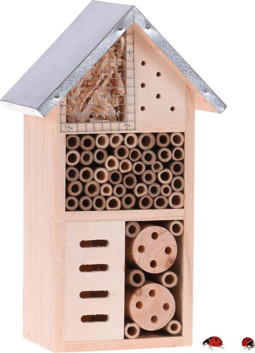 ProGarden Hotel per insetti con tetto in metallo (Api, Coccinelle)