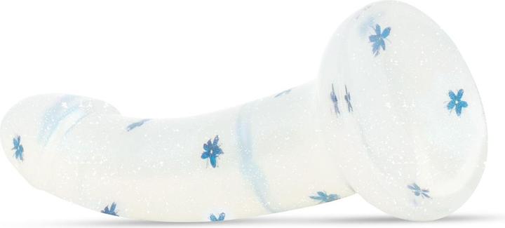 Actual product image Easytoys Dildo Collection - Blossom Bliss - Medium Dildo with Blue Flowers