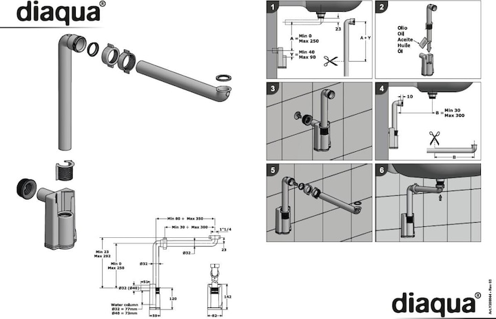 Produktbild Diaqua Siphons (Siphon-Montagematerial)